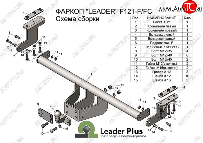 7 999 р. Фаркоп Лидер Плюс Ford Ranger RapCab рестайлинг (2015-2021)  с доставкой в г. Майкоп
