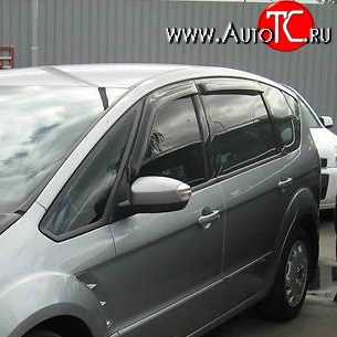 2 114 р. Дефлекторы окон (ветровики) Novline 4 шт Ford S-Max 1 дорестайлинг (2006-2010)  с доставкой в г. Майкоп