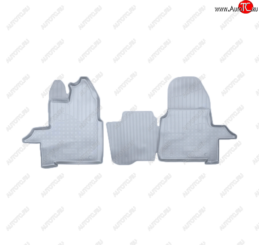 2 449 р. Коврики салона Norplast Unidec  Ford Transit (2014-2022) цельнометаллический фургон (Цвет: серый)  с доставкой в г. Майкоп