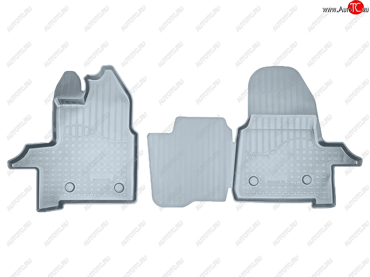 2 449 р. Коврики салона Norplast Unidec  Ford Transit  4 (2020-2025)  рестайлинг (серые)  с доставкой в г. Майкоп