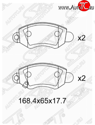 1 349 р. Комплект передних тормозных колодок SAT Ford Transit цельнометаллический фургон дорестайлинг (2000-2006) с доставкой в г. Майкоп Увеличить фотографию 1 1 349 р. Комплект передних тормозных колодок SAT Ford Transit цельнометаллический фургон дорестайлинг (2000-2006) с доставкой в г. Майкоп