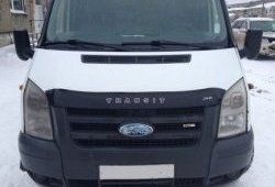 Дефлектор капота (рестайлинг) Russtal (короткий) Ford Transit цельнометаллический фургон (2006-2014)
