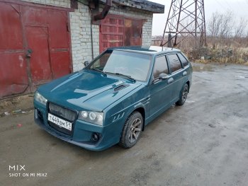 8 999 р. Передний бампер Фанат-Робот  Лада 2108 - 21099 (Неокрашенный, По бокам сетка)  с доставкой в г. Майкоп. Увеличить фотографию 12