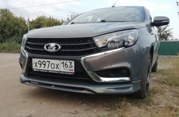 1 179 р. Центральная планка между клыками VTS переднего бампера Лада Веста SW 2181 универсал дорестайлинг (2017-2022) (Неокрашенная)  с доставкой в г. Майкоп. Увеличить фотографию 7