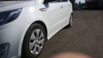 4 099 р. Пороги накладки Drive KIA Rio 3 QB хэтчбек 5 дв. дорестайлинг (2011-2015) (Неокрашенные)  с доставкой в г. Майкоп. Увеличить фотографию 7