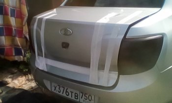 2 699 р. Накладка на крышку багажника автомобиля XALK Лада Гранта Спорт 2191 лифтбэк рестайлинг (2023-2025) (Неокрашенная)  с доставкой в г. Майкоп. Увеличить фотографию 7