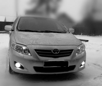 1 299 р. Комплект ресничек на фары Sport  Toyota Corolla  E150 (2006-2010) седан дорестайлинг (Неокрашенные)  с доставкой в г. Майкоп. Увеличить фотографию 14