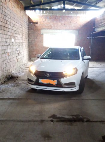 1 179 р. Центральная планка между клыками VTS переднего бампера Лада Веста SW 2181 универсал дорестайлинг (2017-2022) (Неокрашенная)  с доставкой в г. Майкоп. Увеличить фотографию 8