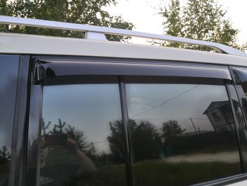 2 159 р. Дефлектора окон CA-Plastiс Mitsubishi Pajero 4 V90 дорестайлинг (2006-2011) (Classic полупрозрачный, Без хром.молдинга)  с доставкой в г. Майкоп. Увеличить фотографию 2