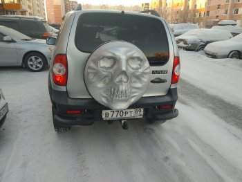 3 299 р. Чехол запасного колеса Трофей Снайпера Chevrolet Niva 2123 дорестайлинг (2002-2008) (Неокрашенный)  с доставкой в г. Майкоп. Увеличить фотографию 14