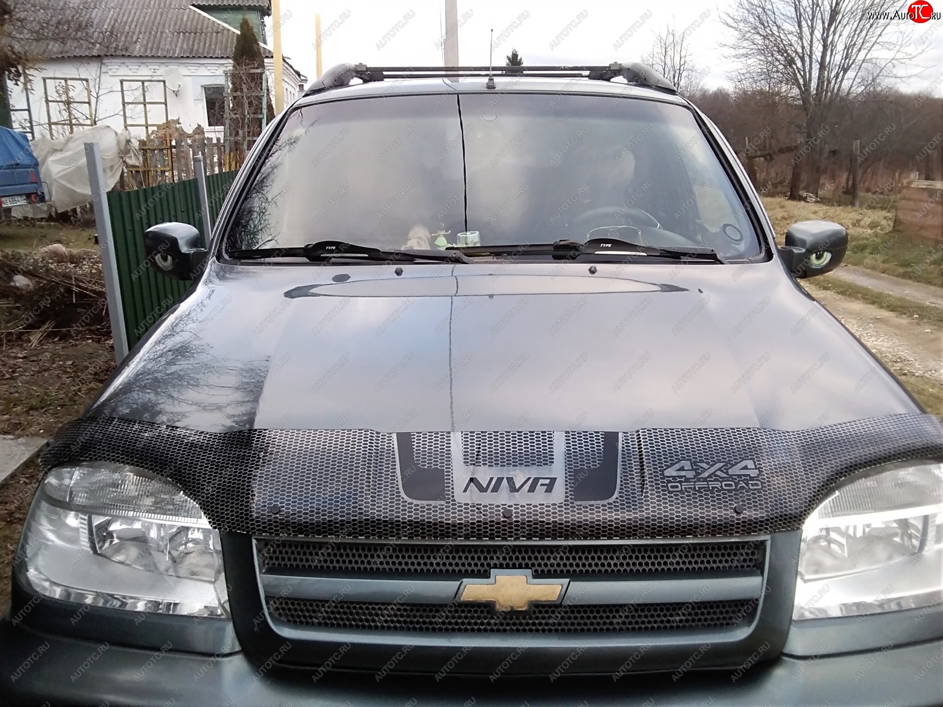 2 399 р. Дефлектор капота CA-Plastiс  Chevrolet Niva  2123 (2009-2020), Лада 2123 (Нива Шевроле) (2009-2021) (Серия Art черная)  с доставкой в г. Майкоп