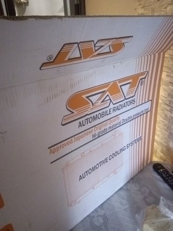 3 989 р. Радиатор двигателя (трубчатый, МКПП/АКПП) SAT Hyundai Solaris RBr седан дорестайлинг (2010-2014)  с доставкой в г. Майкоп. Увеличить фотографию 4