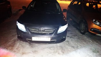1 299 р. Комплект ресничек на фары Sport  Toyota Corolla  E150 (2006-2010) седан дорестайлинг (Неокрашенные)  с доставкой в г. Майкоп. Увеличить фотографию 12