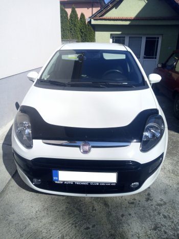 1 999 р. Дефлектор капота CA-Plastic  Fiat Grande Punto (2005-2012) (Classic черный, Без надписи)  с доставкой в г. Майкоп. Увеличить фотографию 3