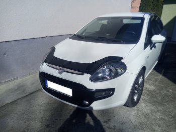 1 999 р. Дефлектор капота CA-Plastic  Fiat Grande Punto (2005-2012) (Classic черный, Без надписи)  с доставкой в г. Майкоп. Увеличить фотографию 2