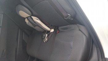5 999 р. Чехлы для сидений Lord Autofashion Дублин (жаккард, спинка 60/40, 2 Г-образных подголовника)  Hyundai Creta  GS (2015-2021) дорестайлинг, рестайлинг (Черный, вставка Прямоугольник чёрный)  с доставкой в г. Майкоп. Увеличить фотографию 4