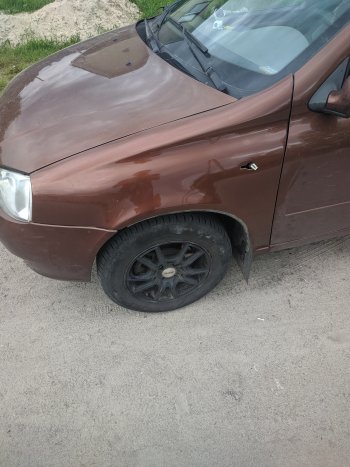 4 099 р. Переднее левое пластиковое крыло Стандарт АБС  Лада Калина ( 1118,  1117,  1119) - Калина Спорт  1119 (Неокрашенное)  с доставкой в г. Майкоп. Увеличить фотографию 13