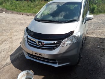 1 899 р. Дефлектор капота (GB3) CA-Plastic  Honda Freed  GB3,GB4 (2008-2011) минивэн дорестайлинг (Classic черный, Без надписи)  с доставкой в г. Майкоп. Увеличить фотографию 3