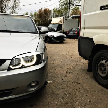 449 р. Реснички на фары Nika-Спорт KIA Spectra (2000-2009) (Неокрашенные)  с доставкой в г. Майкоп. Увеличить фотографию 9
