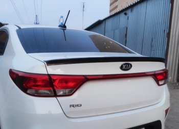 1 459 р. Лип спойлер RA KIA Rio 4 FB дорестайлинг седан (2016-2020) (Неокрашенный)  с доставкой в г. Майкоп. Увеличить фотографию 7