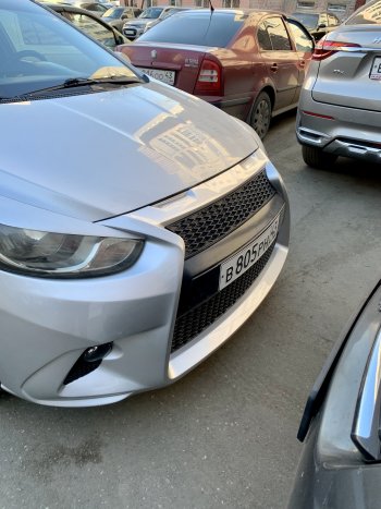 13 499 р. Передний бампер Lexus Style Hyundai Solaris RBr седан дорестайлинг (2010-2014) (Неокрашенный)  с доставкой в г. Майкоп. Увеличить фотографию 8
