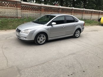 1 439 р. Пороги накладки Autodemic (установка под штатный брызговик) Ford Focus 2 универсал дорестайлинг (2004-2008) (Текстурная поверхность)  с доставкой в г. Майкоп. Увеличить фотографию 6