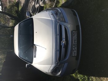 2 299 р. Дефлектор капота CA-Plastiс  Chevrolet Epica  V250 (2006-2012) (Шелкография серебро)  с доставкой в г. Майкоп. Увеличить фотографию 2
