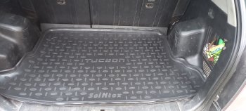 1 539 р. Коврик в багажник SeiNtex (полимер)  Hyundai Tucson  JM (2004-2010)  с доставкой в г. Майкоп. Увеличить фотографию 3