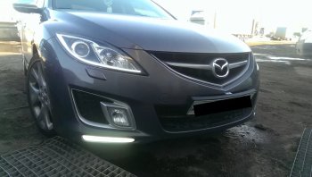 5 299 р. Передний бампер SAT (SPORT) Mazda 6 GH дорестайлинг седан (2007-2010) (Неокрашенный)  с доставкой в г. Майкоп. Увеличить фотографию 3