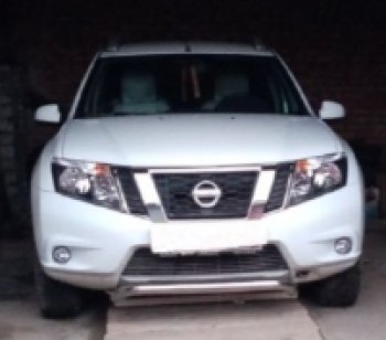 1 169 р. Защита переднего бампера Souz-96 (d60) Nissan Terrano D10 дорестайлинг (2013-2016)  с доставкой в г. Майкоп. Увеличить фотографию 2