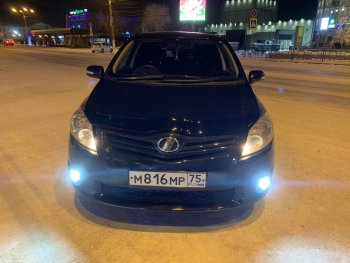 1 899 р. Дефлектор капота CA-Plastiс  Toyota Auris  E150 (2010-2012) хэтчбэк 5 дв. рестайлинг (Classic черный, Без надписи)  с доставкой в г. Майкоп. Увеличить фотографию 3