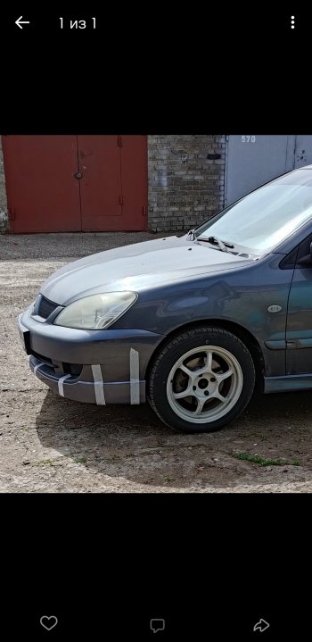 5 749 р. Накладка переднего бампера Sport 2.0  Mitsubishi Lancer  9 CS (2005-2009) седан 2-ой рестайлинг, универсал 2-ой рестайлинг (Неокрашенная)  с доставкой в г. Майкоп. Увеличить фотографию 2