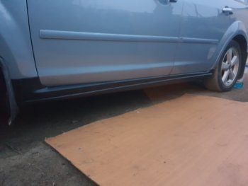 1 439 р. Пороги накладки Autodemic (установка под штатный брызговик) Ford Focus 2 универсал дорестайлинг (2004-2008) (Текстурная поверхность)  с доставкой в г. Майкоп. Увеличить фотографию 9