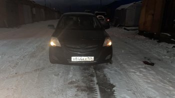 7 649 р. Передний бампер SAT Toyota Belta/Yaris XP90 седан (2005-2012) (Неокрашенный)  с доставкой в г. Майкоп. Увеличить фотографию 2