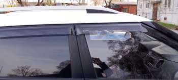 2 199 р. Дефлектора окон CA-Plastic  Hyundai Creta  GS (2015-2021) дорестайлинг, рестайлинг (Шелкография черная)  с доставкой в г. Майкоп. Увеличить фотографию 3