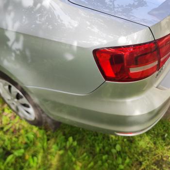 4 549 р. Задний бампер SAT Volkswagen Jetta A6 седан рестайлинг (2015-2018) (Неокрашенный)  с доставкой в г. Майкоп. Увеличить фотографию 3