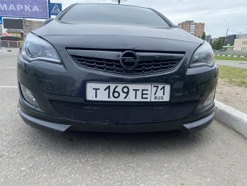 1 469 р. Сетка на бампер Russtal (черная) Opel Astra J хэтчбек 5 дв. дорестайлинг (2009-2012)  с доставкой в г. Майкоп. Увеличить фотографию 4