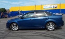 4 199 р. Пороги накладки FT Ford Focus 2 универсал дорестайлинг (2004-2008) (Неокрашенные)  с доставкой в г. Майкоп. Увеличить фотографию 4