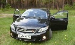 1 299 р. Комплект ресничек на фары Sport  Toyota Corolla  E150 (2006-2010) седан дорестайлинг (Неокрашенные)  с доставкой в г. Майкоп. Увеличить фотографию 2