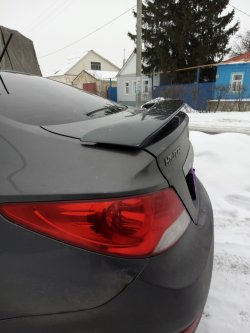 4 389 р. Спойлер M-VRS V2 Hyundai Solaris RBr седан рестайлинг (2014-2017) (Неокрашенный)  с доставкой в г. Майкоп. Увеличить фотографию 2