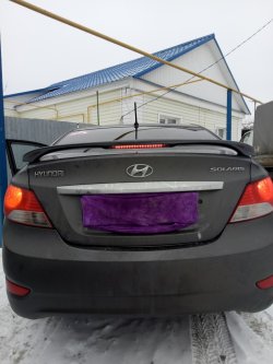 4 389 р. Спойлер M-VRS V2 Hyundai Solaris RBr седан рестайлинг (2014-2017) (Неокрашенный)  с доставкой в г. Майкоп. Увеличить фотографию 3