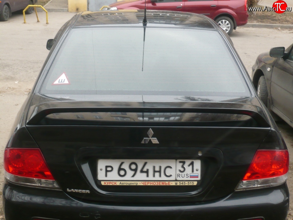 4 099 р. Средний спойлер 2.0 стандарт Mitsubishi Lancer 9 CS седан 1-ый рестайлинг (2003-2005) (Без места под стоп-сигнал, Неокрашенный)  с доставкой в г. Майкоп