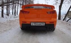 5 399 р. Накладка Evo на задний бампер Mitsubishi Lancer 10 CY седан дорестайлинг (2007-2010) (Неокрашенная)  с доставкой в г. Майкоп. Увеличить фотографию 4