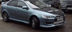 4 749 р. Накладка переднего бампера Mitsubishi global-Tuning Mitsubishi Lancer 10 CY седан дорестайлинг (2007-2010) (Неокрашенная)  с доставкой в г. Майкоп. Увеличить фотографию 5