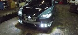 4 749 р. Накладка переднего бампера Mitsubishi global-Tuning Mitsubishi Lancer 10 CY седан дорестайлинг (2007-2010) (Неокрашенная)  с доставкой в г. Майкоп. Увеличить фотографию 4