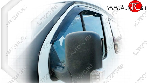 1 839 р. Дефлектора окон CA-Plastiс ГАЗ Баргузин 2217 автобус 2-ой рестайлинг (2010-2025) (Classic полупрозрачный, Без хром.молдинга)  с доставкой в г. Майкоп