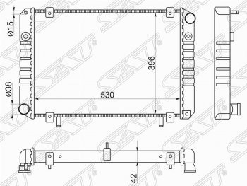Радиатор двигателя SAT (трубчатый, МКПП, без кондиционера) ГАЗ Баргузин 2217 автобус 2-ой рестайлинг (2010-2025)