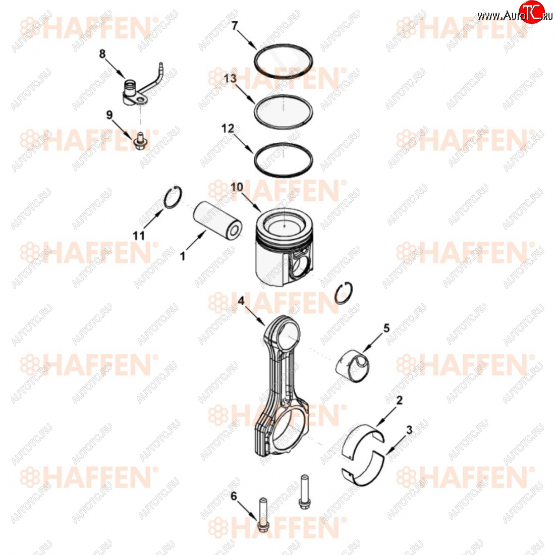 5 399 р. Комплект вкладышей шатунных (оригинал) ISF 2.8 HAFFEN ГАЗ Соболь 2217 автобус 1-ый рестайлинг (2003-2010)  с доставкой в г. Майкоп