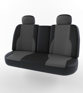 3 399 р. Чехлы для сидений (3-х местная) Lord Autofashion Вегас (экокожа) ГАЗ ГАЗель 3302 дорестайлинг шасси (1994-2002) (Черный, вставка серая)  с доставкой в г. Майкоп. Увеличить фотографию 2