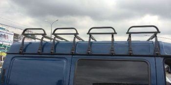 7 499 р. Багажник на крышу Голицыно (2 секции) ГАЗ Соболь 2752 дорестайлинг цельнометаллический фургон (1998-2002)  с доставкой в г. Майкоп. Увеличить фотографию 2